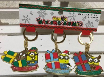 USJ Minions Christmas key chain Set of 3 Bob Stuart Kevin limited Despicable Me Darmowa dostawa, świetne oferty