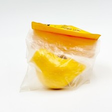 Vintage Chubby Yellow Bird Ceramic Macrame Craft Bead