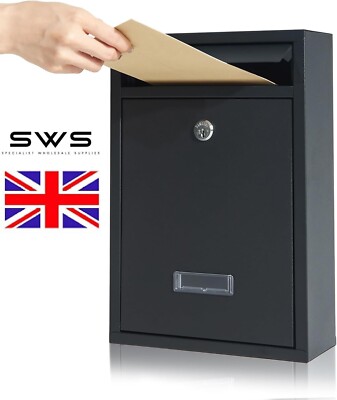 WANDBRIEFKASTEN GROSSBRIEFBRIEFKASTEN STAHL ABSCHLIESSBAR AUSSEN MIT SCHLÜSSEL