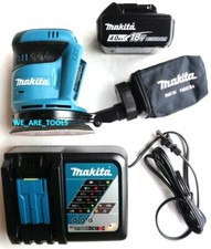 Makita XOB01 18 Volt 5" Cordless Orbit Sander, 1) BL1840B 4.0 Battery, Charger