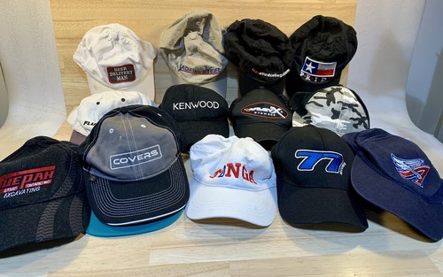 Vintage Hat Lot Of 13 Snapback Caps 