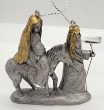 Vintage Christmas Ornament Jesus Baby Mary Joseph Journey Holy Night