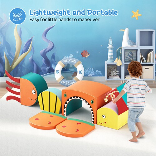 6 pc Foam Block Kids Crawl & Climb Set, Easy-to-clean, Soft Surface, Lightweight - Picture 10 of 13