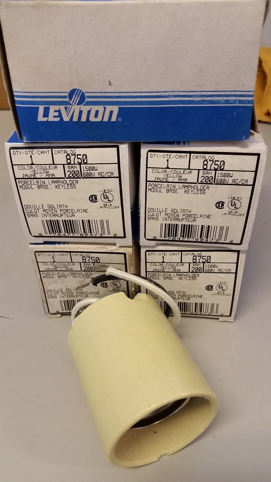 5 Leviton Porcelain Mogul Super Metalarc HID Lampholders Light Socket