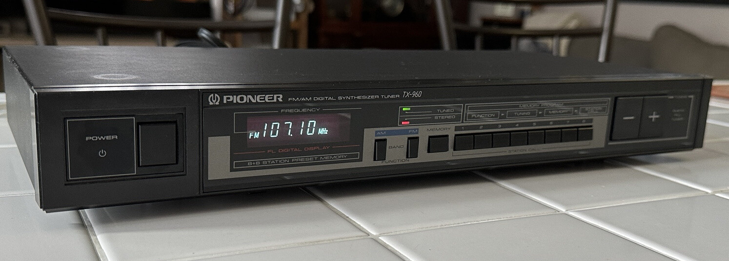 PIONEER TX960 Digital Synthesizer TUNER FM/AM Tested Working Super