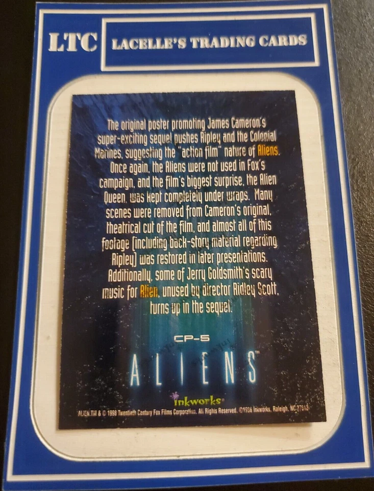 1998 INKWORKS Alien Legacy CARD POSTER GALLERY CHASE #CP-5 - Image 2 of 2