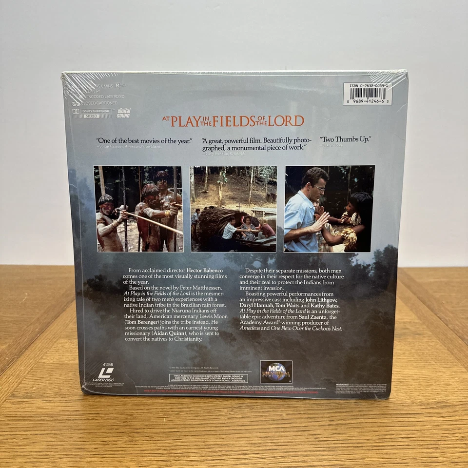 AT PLAY IN THE FIELDS OF THE LORD - 1991 LASERDISC 2-LD disc movie RARE Sealed - Image 2 of 2