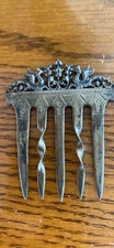 Sterling Silver Hair Comb Antique 
