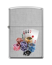Zippo 82256 gambling poker 4 aces chips casino las vegas Lighter