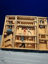 Vintage Wooden Toy Tool Box, made in POLAND