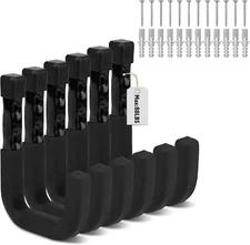 Heavy Duty Garage Storage Hooks: 6-Piece Wall Mount J Utility Hooks Holds 88 LB