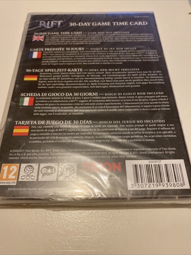 🤩 jeu video pc dvd cd rom neuf blister carte prépayé 30 jours rift compte - Photo 2/2
