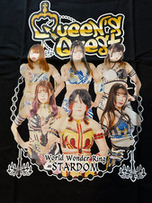 NEW 2022 Queen's Quest Stardom Pro Wrestling T-shirt Size L AZM Lady C Kamitani