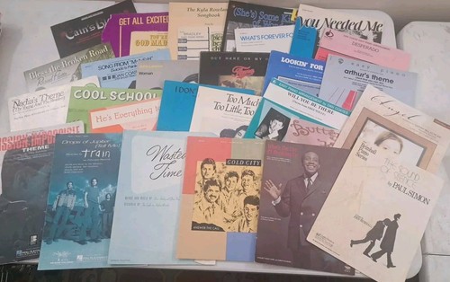 Lot Of 31 Sheet Music Arrangements-Righteous Brothers-Paul Simon & More!