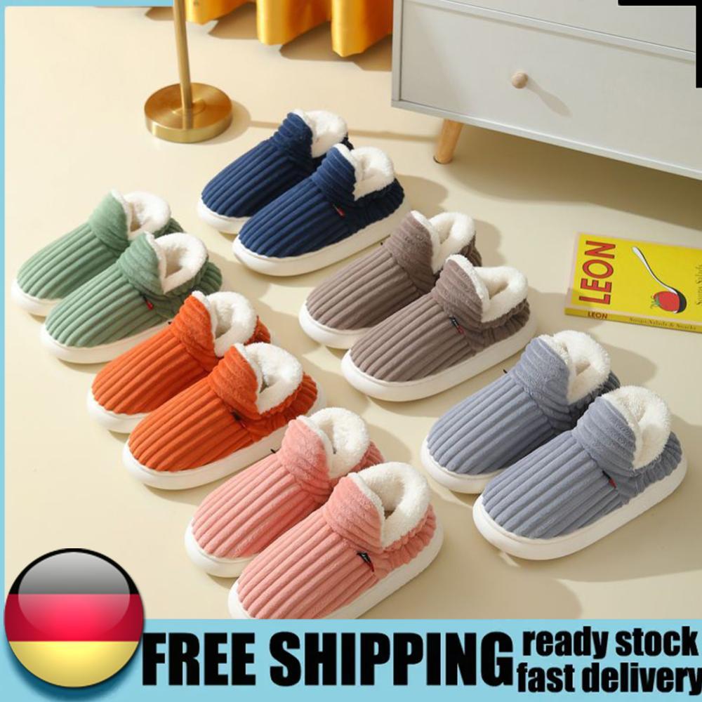 APL Winter Plush Slippers Soft Couple Slippers Warm Lined Slippers for Autumn Winter