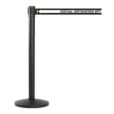 Zoro Select Prc218bk Retractable Belt Tape Barrier