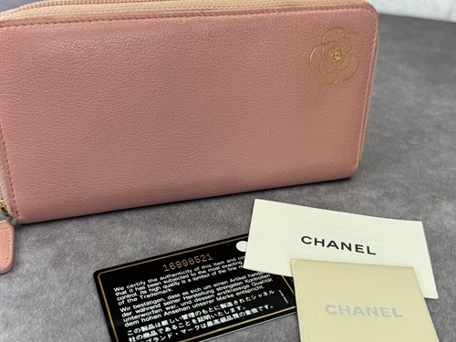 Chanel Pink Camelia Zippy Leather Long Wallet - Picture 14 of 14