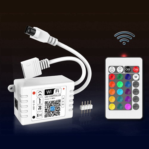 WiFi Smart RGB controller with 24key IR remote APP For 2835 5050 RGB LED strip - Picture 6 of 8