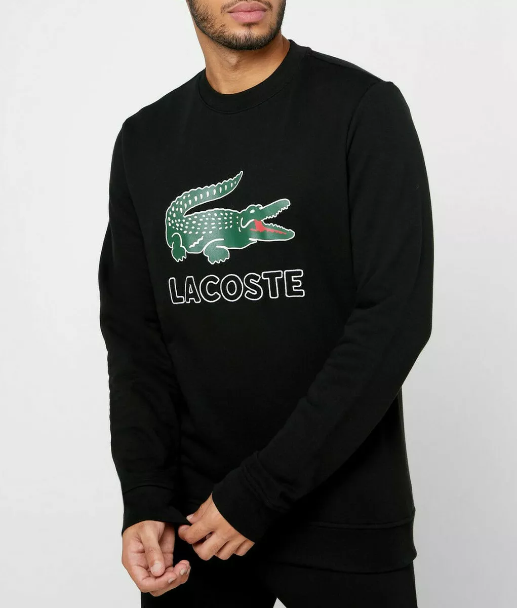 Mens Lacoste Sweatshirt Big Logo Graphic Fleece Sweater NEW eBay