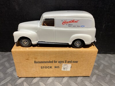 1:25 ERTL VINTAGE BANK 1950 CHEVROLET PANEL *RARE* THIN TIRES HEARTBEAT USA