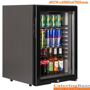 Countertop Black Glass Door Mini Bar Fridge Ideal For Hotel