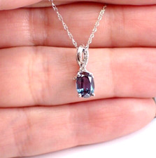 Natural Alexandrite Pendant Color Changing Gemston,925 Sterling Silver Pendant