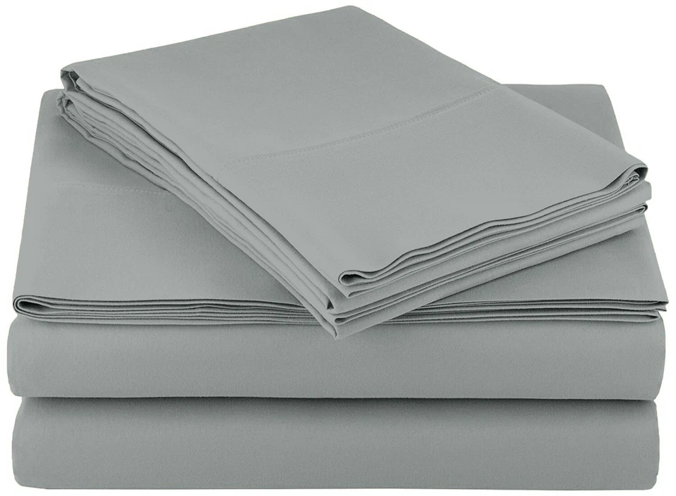 Bed Sheet Set 4 Piece Egyptian Comfort 1800 Count Ultra Soft Deep Pocket - Image 4 of 4