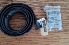 100 Cotton Military 45" Web Belt Black w/Chrome Buckle 