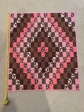 Quilt Wall Hanging/Lap Quilt Pink Brown Hearts Valentine 43x37 Patchwork