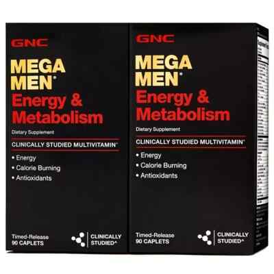 GNC Mega Men Energy & Metabolism Multivitamins, 180 ct. Free Shipping