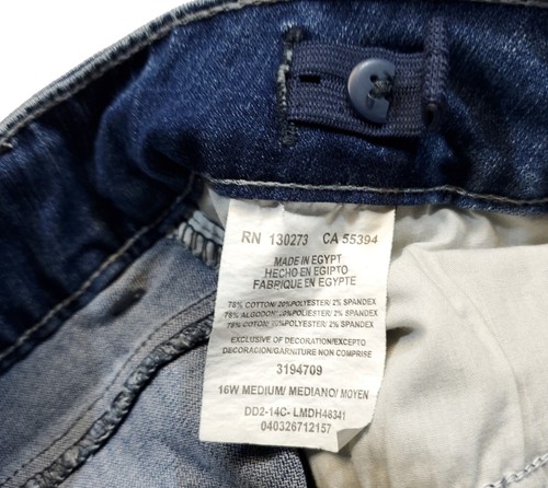 Pantalones cortos de jean Lee Womans de ajuste natural azul talla 16W medianos - Imagen 7 de 12