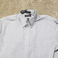 The Arrow Company Collar Solid Grey Shirt Button Up Long Sleeve Men's 17 36-37