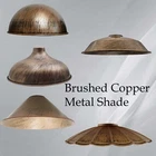 Brushed Copper Pendant Light Shade Metal Ceiling Farmhouse Lampshade, House