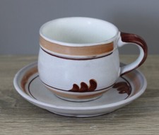 Melitta Ammerland Ceracron handgemalt Kaffeetasse + Untere / Untertasse