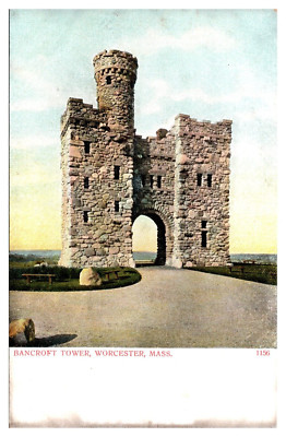 Early 1900's Bancroft Tower, Worcester, MA Postcard