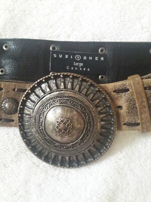 Suzi Roher Canada Belt Glam Suzi Roher Gold Framed Adjustable Belt. Waist 32 main image 2