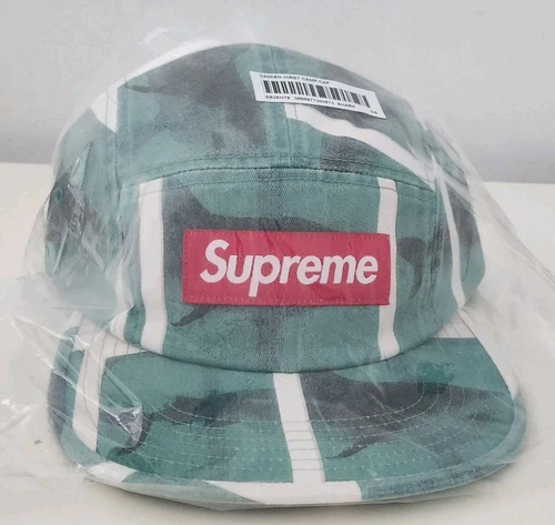 Casquette de camp SS25 Supreme x Damien Hirst chapeau requin blanc bleu neuve