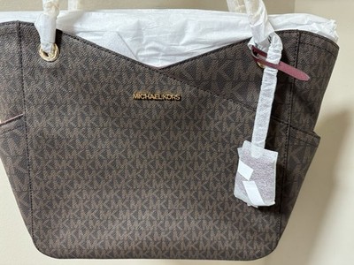 Michael Kors Large Brown Leather Shoulder Tote Bag
