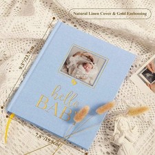Baby Memory Book Journal Newborn Keepsake Scrapbook Photo Album First Years Gift