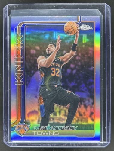 2025-26 Topps Chrome Update Karl-Anthony Towns Refractor #21 Knicks