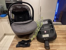 Silver Cross Simplicity Car Seat Complete With Isofix Base, Adaptors & Cover