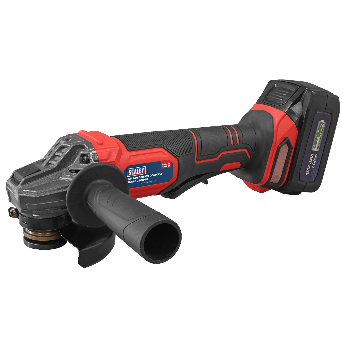 CP401LI 18V 3Ah 115mm Cordless Angle Grinder - Red With case