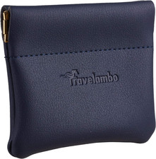 Leather Squeeze Coin Purse Pouch Change Holder for Men  Women