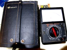 Vintage Triplett Model 60 Type 2 Analog Multimeter w/ TRIPLETT Case  UNTESTED