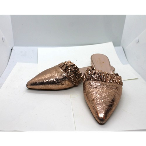 Kate Spade Rosegold Rüschen Leder Pantoletten Größe 6,5M - Bild 2 von 4