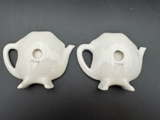 Lefton Vintage Miss Priss ceramic lot of 8. Rare Tea bag holders.