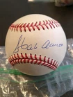Hank Aaron Autograph Official National League Baseball PSA DNA Braves 66380
