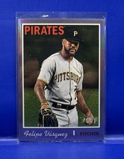 2019 Topps Heritage Chrome Purple Refractors Felipe Vasquez Pittsburgh Pirates