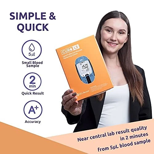 Curofit Quick Home Blood Total Cholesterol And Triglycerides Test Kit  - Image 3 of 4