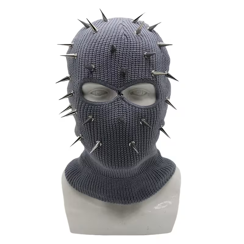 Gray Spiked Spike Stud Studded Balaclava Ski Mask Grey | eBay